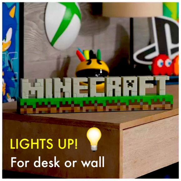 NWT! Original packaging, unopened. Minecraft Logo Light for desk or wall - Picture 2 of 9